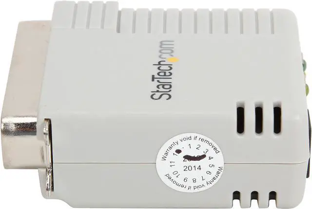 Alt view image 4 of 7 - StarTech.com PM1115P2 1 Port 10/100 Mbps Ethernet Parallel Network Print Server RJ45 Centronics