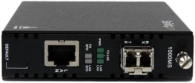 Alt view image 2 of 4 - StarTech.OAM Managed Gigabit Ethernet Fiber Media Converter - Multi Mode LC 550m - 802.3ah Compliant