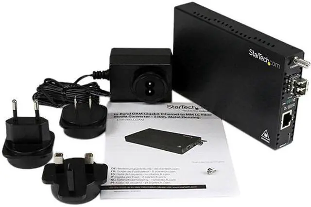 Alt view image 4 of 4 - StarTech.OAM Managed Gigabit Ethernet Fiber Media Converter - Multi Mode LC 550m - 802.3ah Compliant