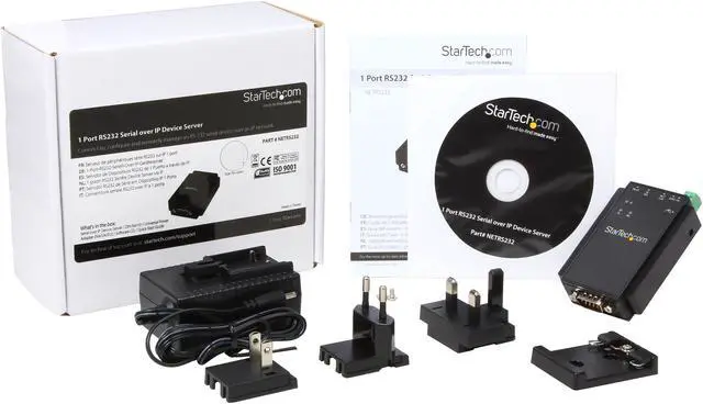 Alt view image 6 of 6 - StarTech.com NETRS232 1 Port RS-232 Serial to IP Ethernet Device Server - DIN Rail Mountable