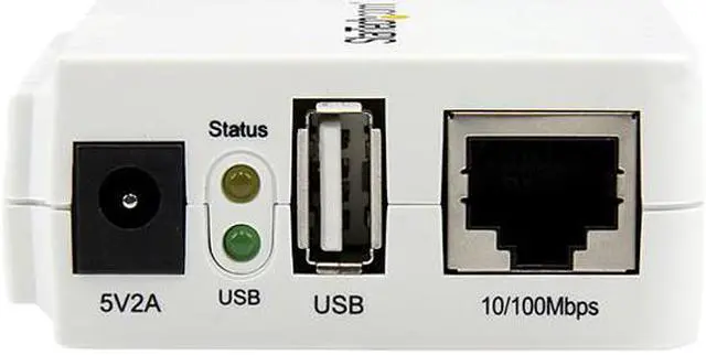 Alt view image 3 of 5 - StarTech.com 1 Port USB Wireless N Network Print Server with 10/100 Mbps Ethernet Port - 802.11 b/g/n