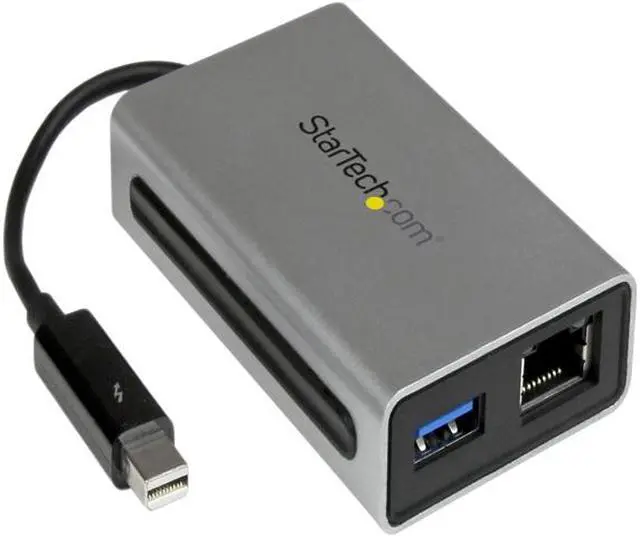 Main image of StarTech.com Thunderbolt to Gigabit Ethernet plus USB 3.0 - Thunderbolt Adapter