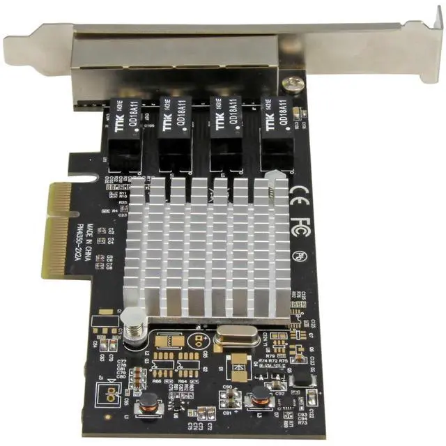 Alt view image 3 of 4 - StarTech.com 4-Port Gigabit Ethernet Network Card w/ Intel Chip, PCI Express, Intel I350 NIC - Quad Port PCIe