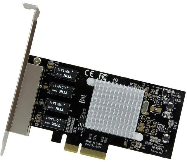 Alt view image 4 of 4 - StarTech.com 4-Port Gigabit Ethernet Network Card w/ Intel Chip, PCI Express, Intel I350 NIC - Quad Port PCIe