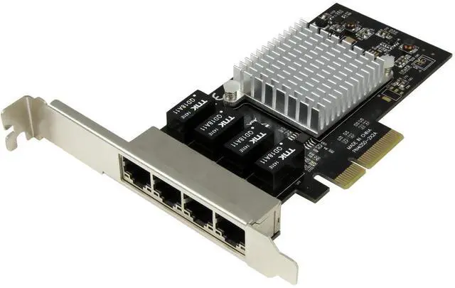 Main image of StarTech.com 4-Port Gigabit Ethernet Network Card w/ Intel Chip, PCI Express, Intel I350 NIC - Quad Port PCIe
