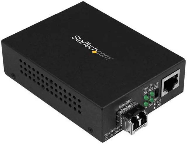 Alt view image 2 of 4 - StarTech.com Gigabit Ethernet Fiber Media Converter - Compact - 850nm MM LC - 550m - With MM SFP Transceiver