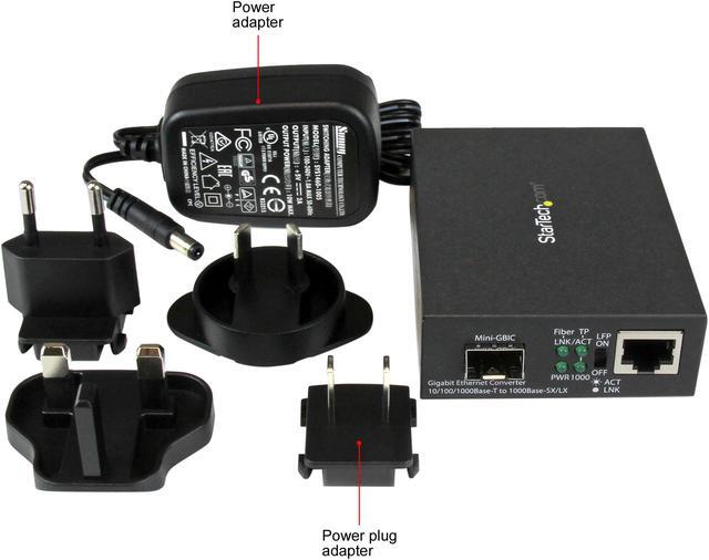 Alt view image 4 of 4 - StarTech.com Gigabit Ethernet Fiber Media Converter with Open SFP Slot - Supports 10/100/1000 Networks