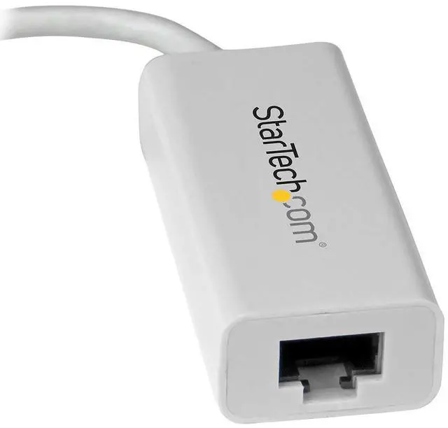 Alt view image 2 of 3 - StarTech.com US1GC30W USB C to Gigabit Ethernet Adapter - White - USB 3.1 to RJ45 LAN Network Adapter - USB Type C to Ethernet (US1GC30W)