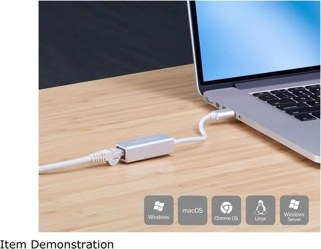 Alt view image 5 of 6 - StarTech.com USB 3.0 to Gigabit Network Adapter - Silver - Sleek Aluminum Design Ideal for MacBook, Chromebook or Tablet