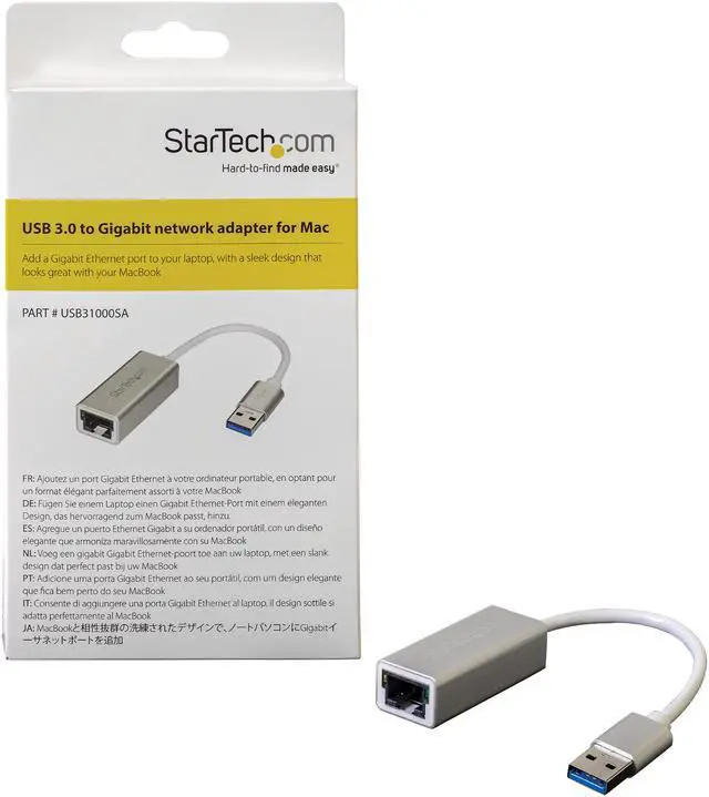 Alt view image 6 of 6 - StarTech.com USB 3.0 to Gigabit Network Adapter - Silver - Sleek Aluminum Design Ideal for MacBook, Chromebook or Tablet