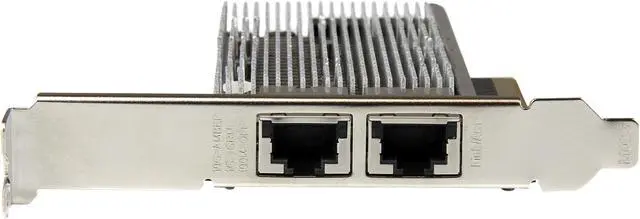 Alt view image 3 of 4 - StarTech.com 10G Network Card - 2 port - NBASE-T - RJ45 Port - Intel X550 chipset - Ethernet Card - Intel NIC Card