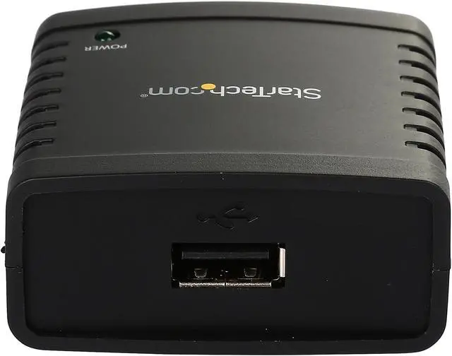 Alt view image 4 of 6 - StarTech.com 10/100Mbps Ethernet to USB 2.0 Network LPR Print Server, 10Base-T/100Base-TX Auto-sensing