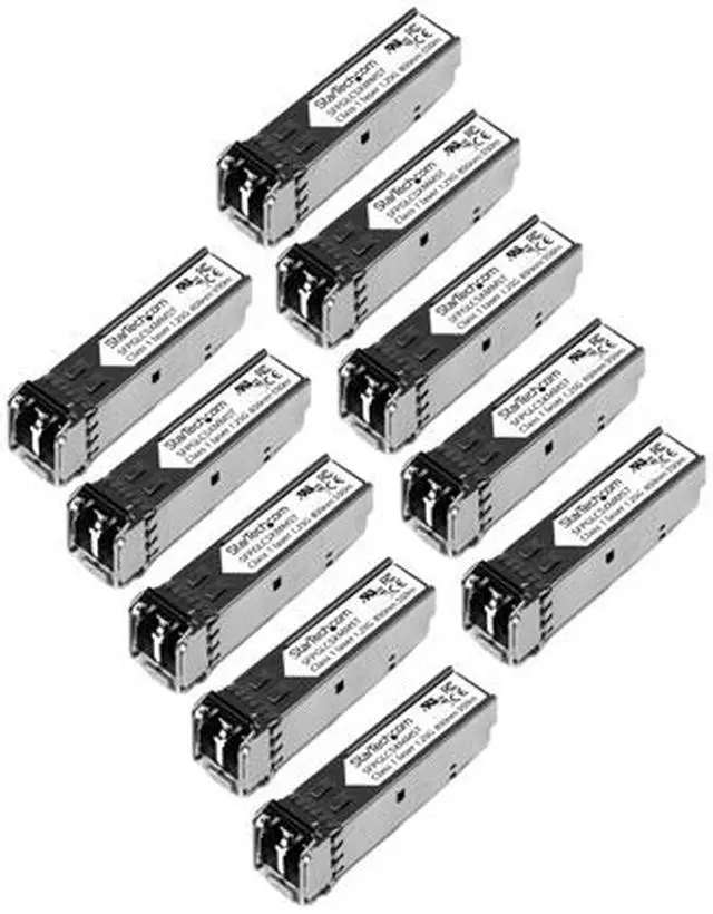 Alt view image 2 of 6 - StarTech.com GLCSXMM10PST Cisco GLC-T Compatible SFP Module - 1000BASE-SX Fiber Optical Transceiver - GLCSXMM10PST - 10 Pack