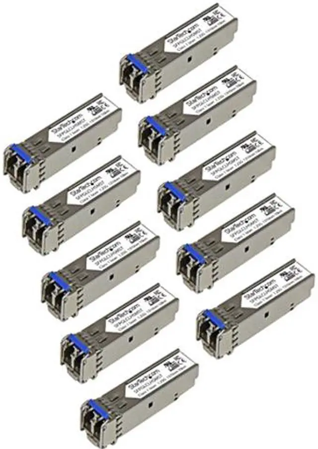 Main image of StarTech.com GLCLHSM10PST Cisco GLC-LH-SM Compatible SFP Module - 1000BASE-LX/LH Fiber Transceiver - GLCLHSM10PST - 10 Pack