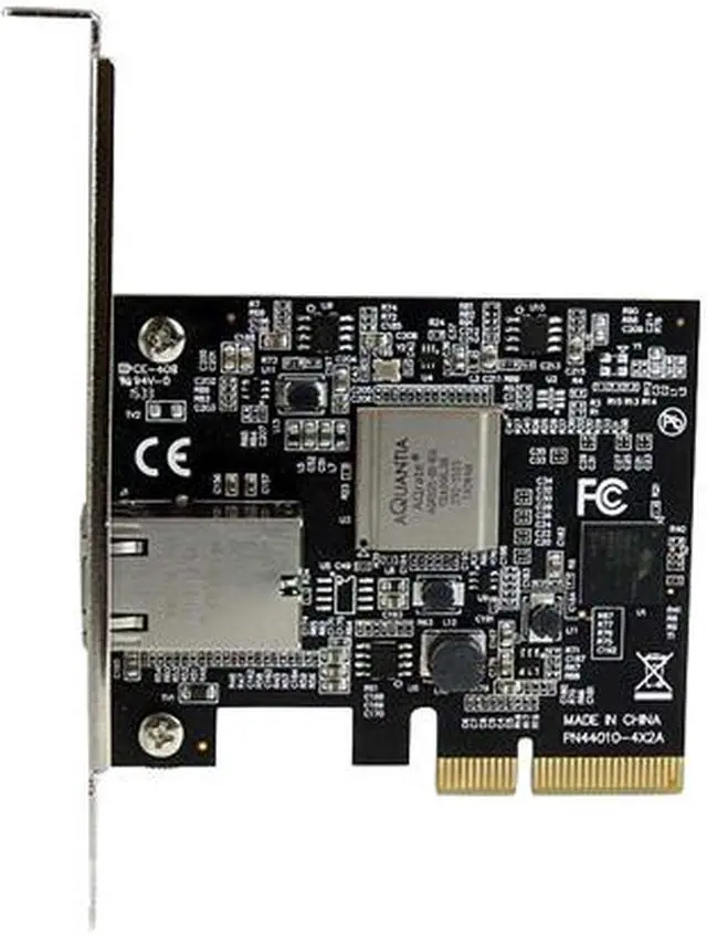 Alt view image 2 of 4 - StarTech.com ST10GSPEXNB 1 Port PCI Express 10GBase-T / NBASE-T Ethernet Network Card - 5-Speed Network Support: 10G/5G/2.5G/1G/100Mbps - PCIe 2.0 x4