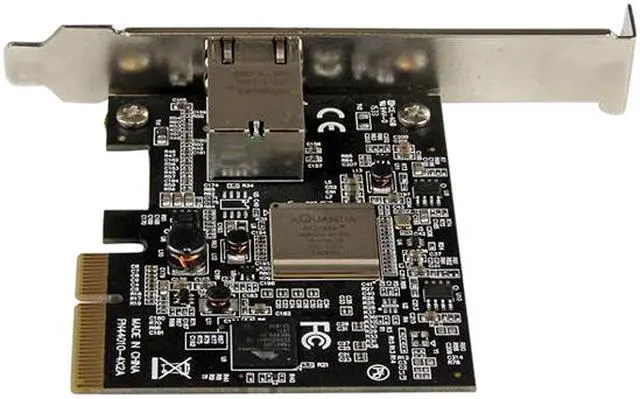 Alt view image 3 of 4 - StarTech.com ST10GSPEXNB 1 Port PCI Express 10GBase-T / NBASE-T Ethernet Network Card - 5-Speed Network Support: 10G/5G/2.5G/1G/100Mbps - PCIe 2.0 x4