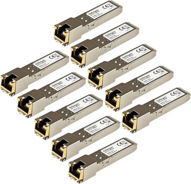 Alt view image 3 of 4 - StarTech.com J8177C10PKST HP J8177C Compatible SFP Module - 1000BASE-T RJ45 Copper Transceiver - J8177C10PKST - 10 Pack