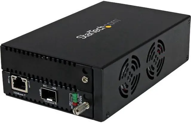 Main image of StarTech.com 10 Gigabit Ethernet Copper-to-Fiber Media Converter - Open SFP+ - Managed
