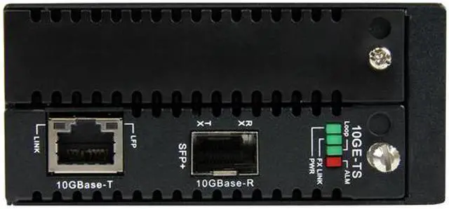 Alt view image 2 of 5 - StarTech.com 10 Gigabit Ethernet Copper-to-Fiber Media Converter - Open SFP+ - Managed