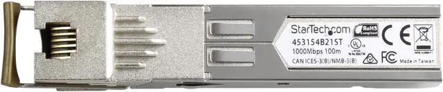 Alt view image 2 of 4 - StarTech.com 453154B21ST HP 453154-B21 Compatible SFP Module - 1000BASE-T RJ45 Copper Transceiver - TAA - 453154B21ST