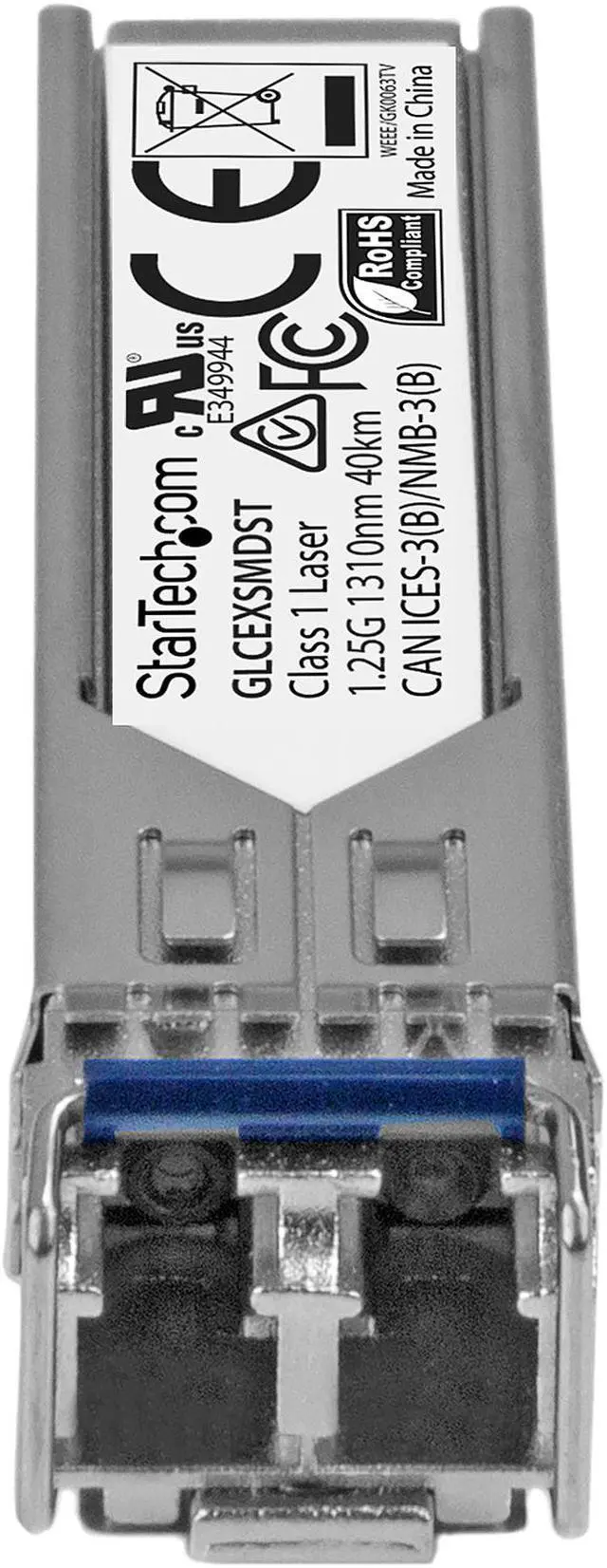 Alt view image 2 of 3 - StarTech.com GLCEXSMDST Cisco GLC-EX-SMD Compatible SFP Module - 1000BASE-EX Fiber Optical Transceiver