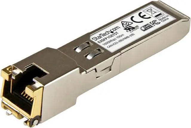 Main image of StarTech.com EXSFP1GETST Juniper EX-SFP-1GE-T Compatible SFP Module - 1000BASE-T RJ45 Copper Transceiver - EXSFP1GETST