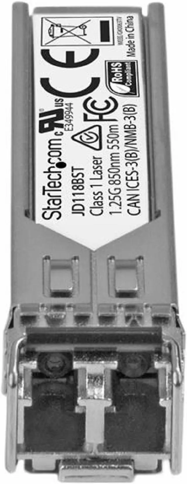 Alt view image 2 of 3 - StarTech.com JD118BST HP JD118B Compatible SFP Module - 1000BASE-SX Fiber Optical Transceiver - JD118BST
