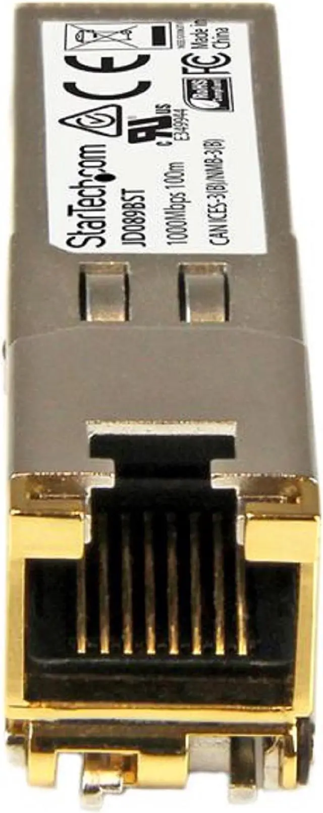 Alt view image 2 of 3 - StarTech.com HPE JD089B Compatible SFP Module - 1000BASE-T - 1GE Gigabit Ethernet SFP SFP to RJ45 Cat6/Cat5e, 100m