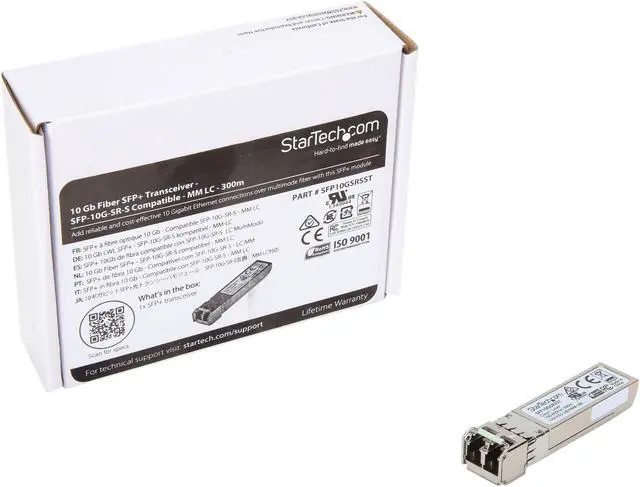 Alt view image 6 of 5 - StarTech.com Cisco SFP-10G-SR-S Comp. SFP+ Module - 10GBASE-SR - 10GE Gigabit Ethernet SFP+ 10GbE Multimode Fiber MMF Optic Transceiver