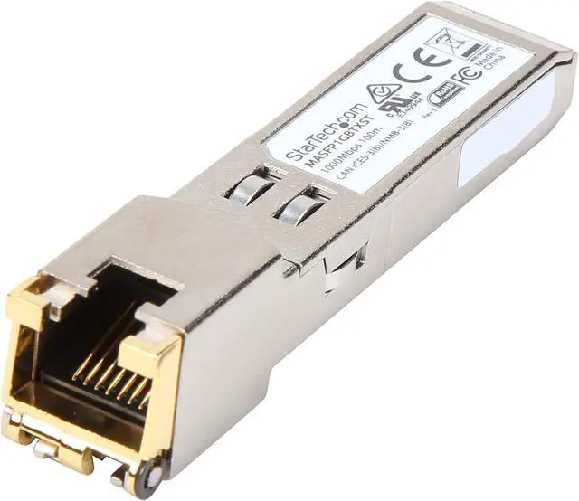 Main image of StarTech.com MASFP1GBTXST Cisco Meraki MA-SFP-1GB-TX Compatible SFP Module -100BASE-TX RJ45 Copper Transceiver - MASFP1GBTXST