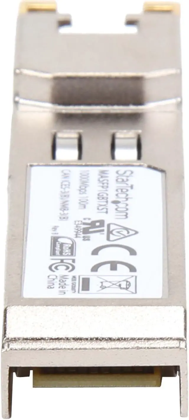 Alt view image 4 of 7 - StarTech.com MASFP1GBTXST Cisco Meraki MA-SFP-1GB-TX Compatible SFP Module -100BASE-TX RJ45 Copper Transceiver - MASFP1GBTXST