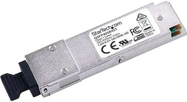 Main image of StarTech.com QSFP40SR4ST 40GBASE-SR4 QSFP+ Transceiver Module - 40 Gbps - 150m - MSA Compliant Fiber QSFP+