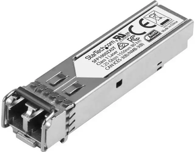 Main image of StarTech.com SFP1000ZXST 1000BASE-ZX SFP Transceiver Module - 1 Gbps - 80 km - MSA Compliant Fiber SFP
