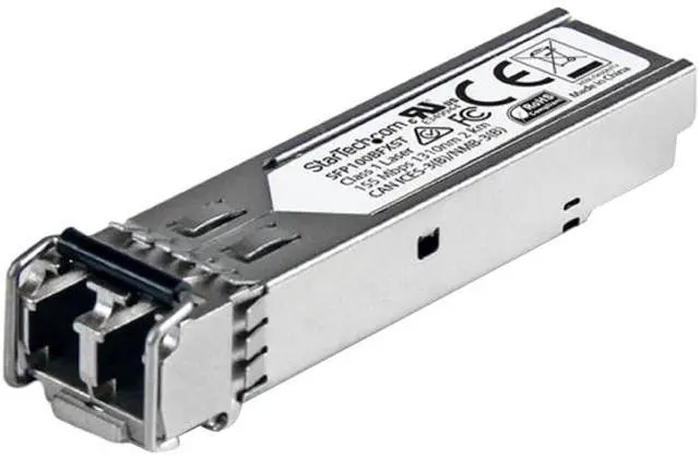 Main image of StarTech.com MSA Uncoded SFP Module - 100BASE-FX - 100Mb Ethernet SFP 100MbE Multi Mode Fiber (MMF) Optic Transceiver Module - 2km DDM