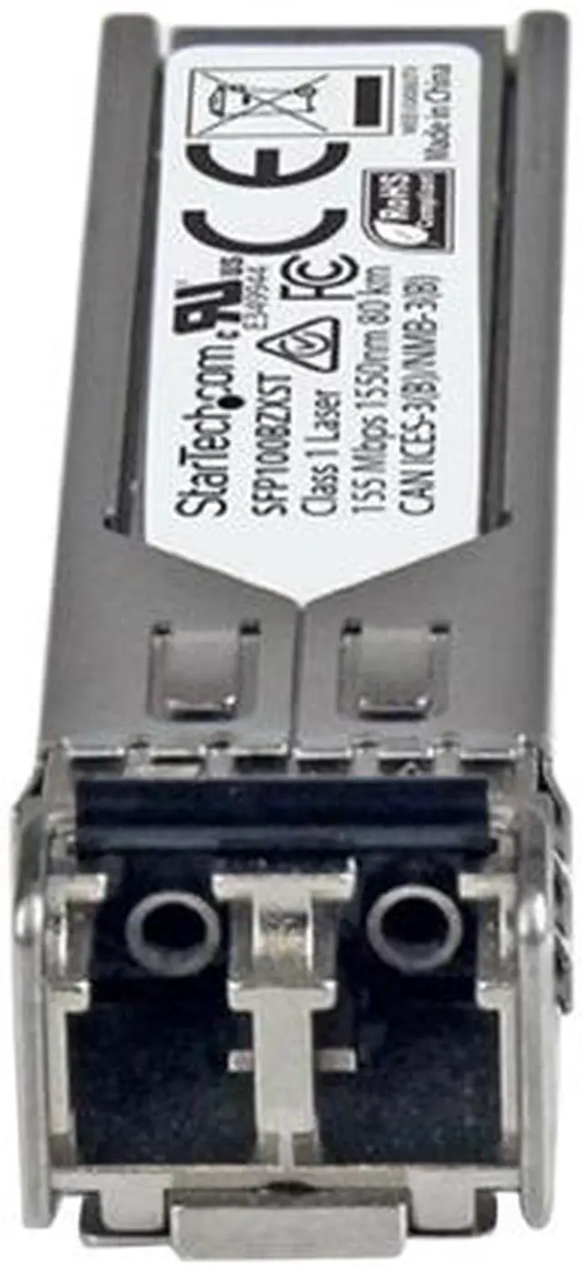 Alt view image 3 of 4 - StarTech.com SFP100BZXST 100BASE-ZX SFP Transceiver Module - 100 Mbps - 80 km - MSA Compliant Fiber SFP