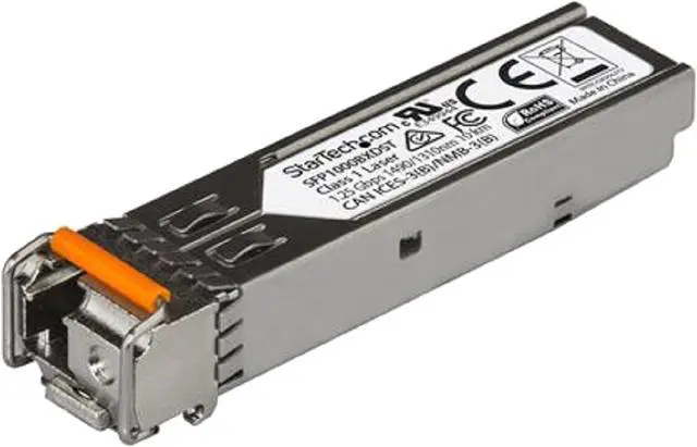 Main image of StarTech SFP1000BXDST StarTech.com 1000Base-BX - Downstream - Gigabit Transceiver - LC Fiber - MSA Compliant - 10 km - SFP module - Single-mode SFP