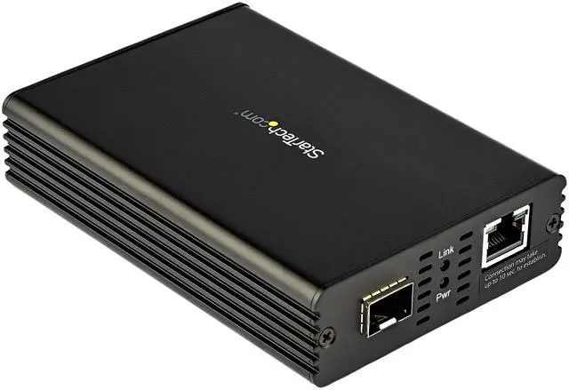Alt view image 2 of 5 - StarTech.com 10GbE Fiber Ethernet Media Converter 10GBASE-T- SFP to RJ45 Single Mode/Multimode Fiber to Copper Bridge 10Gbps Network