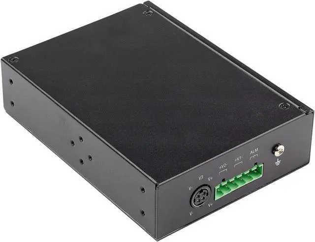Alt view image 3 of 5 - StarTech.com IES1G52UPDIN Industrial 6 Port Gigabit Ethernet Switch 4 PoE RJ45 +2 SFP Slots 30W PoE+ 48VDC 10/100/1000 Power Over Ethernet LAN Switch -40°C to 75°C with DIN Connector/Mountable (IES1G52UPDIN)