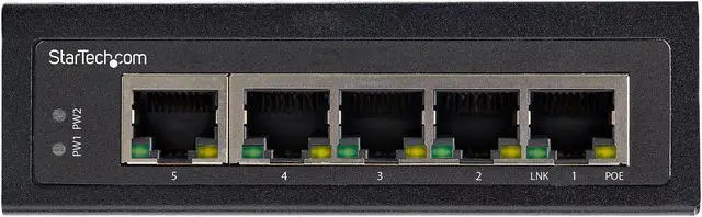 Alt view image 4 of 5 - StarTech.com IESC1G50UP Industrial 5 Port Gigabit PoE Switch - 30W - Power Over Ethernet Switch - Hardened GbE PoE+ Unmanaged Switch - Rugged High Power Gigabit Network Switch IP-30/-40°C to 75°C