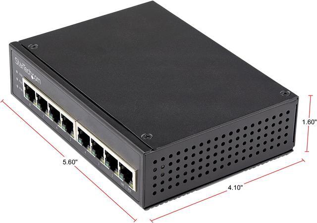 Alt view image 2 of 5 - StarTech.com Industrial 8 Port Gigabit PoE Switch 30W - Power Over Ethernet Switch - GbE POE+ Network Switch - Unmanaged
