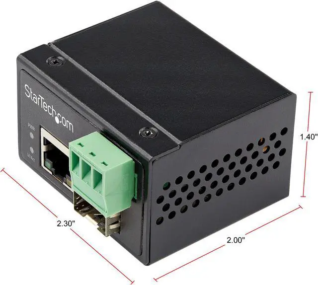 Alt view image 2 of 4 - StarTech.com IMC100MSFP Industrial Fiber to Ethernet Media Converter - 100Mbps SFP to RJ45/Cat6