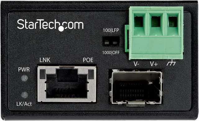 Alt view image 4 of 4 - StarTech.com IMC1GSFP30W PoE+ Industrial Fiber to Ethernet Media Converter 30W, SFP to RJ45