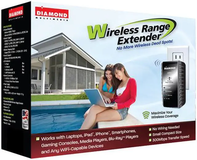 Alt view image 3 of 3 - Diamond Multimedia WR300N 3 in 1 Wireless AP / Bridge / Range Extender Device