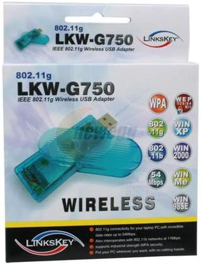 Alt view image 4 of 4 - LINKSKEY LKW-G750 802.11g 2.4GHz 54Mbps Pen-Size Wireless Adapter IEEE 802.11g USB 2.0 Up to 54Mbps Wireless Data Rates