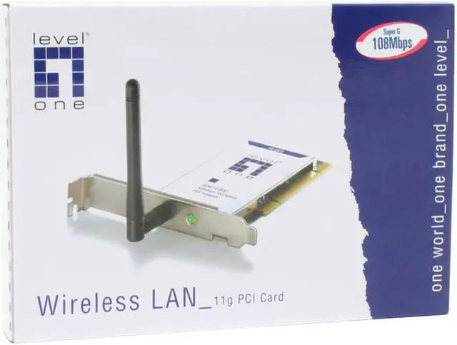 Alt view image 6 of 6 - LevelOne WNC-0300 108 Mbps Wireless Card IEEE 802.11b/g 32bit PCI2.2 Up to 108Mbps Wireless Data Rates
