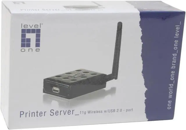 Alt view image 5 of 5 - LevelOne WPS-9122 11g Wireless Mini Printer Server with One USB 2.0 Port 802.11b / g, RJ45 1 x USB 2.0 Type A Port