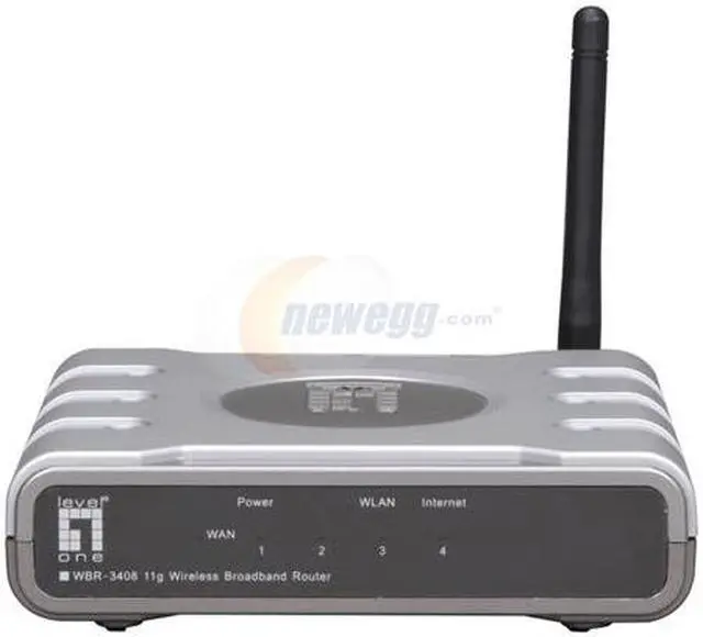 LevelOne WBR-3408 802.11g Wireless Broadband Router with QoS - Newegg.com
