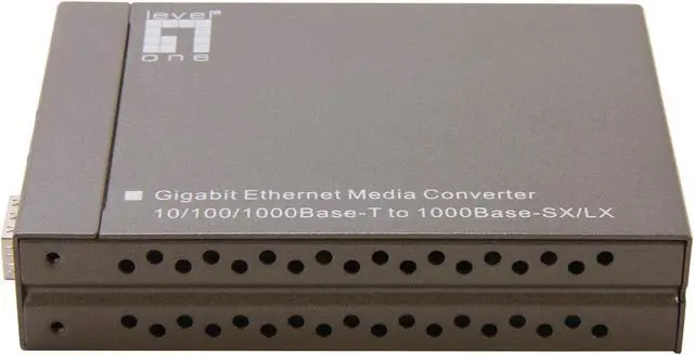 Alt view image 3 of 5 - LevelOne GVT-4000 10/100/1000BaseT to SFP Media Converter 10/100/1000Mbps Fiber mini-GBIC 3.3V RJ-45 Socket CAT-5 (10/100/1000Mbps) Twisted Pair cable Auto MDI/MDI-X and Auto-Negotiation Function Support DIP Switch: DIP Switch 1: Fiber Aut