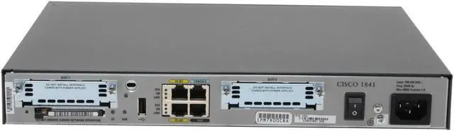 Alt view image 2 of 4 - CISCO CISCO1841 Modular Router 2 x 10/100Mbps LAN Ports
