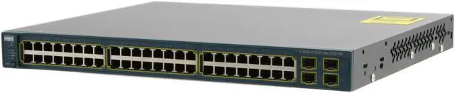 Alt view image 3 of 12 - CISCO CATALYST 3560 WS-C3560-48PS-S PoE Managed Ethernet Switch